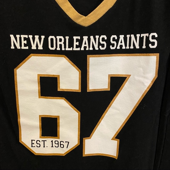 NFL Team Apparel Women’s XL New Orleans Saints’s “No. 67 Est. 1967” Shirt - Picture 2 of 5